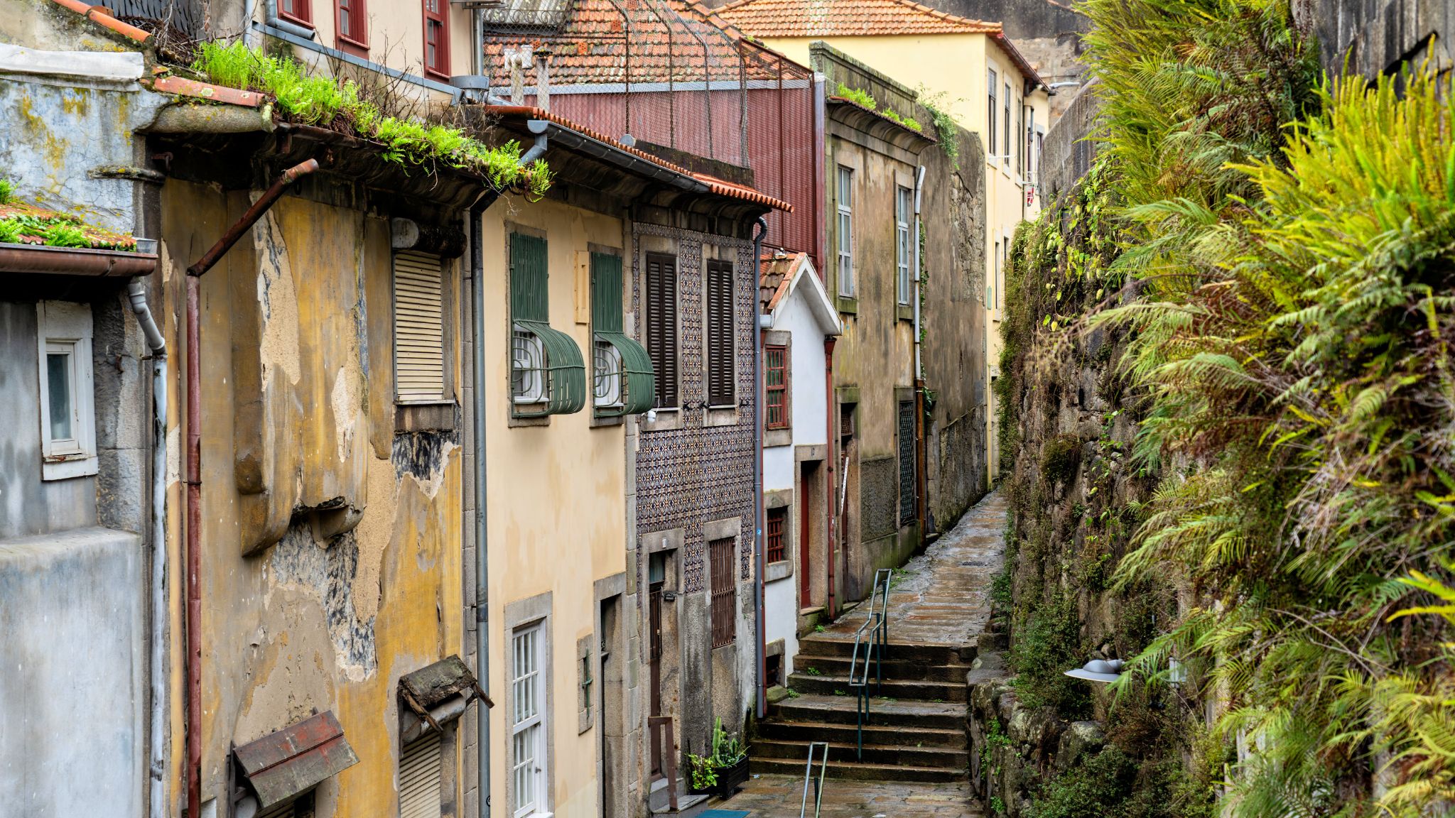 In der alten Kernstadt von Porto in der Escadas da Vitoria